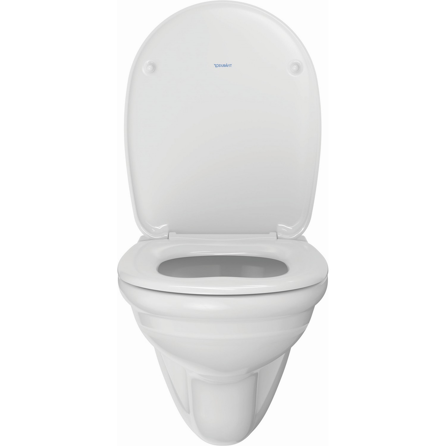 Toalettpaket Duravit D-Code med Vägghängd Toalettstol, Fixtur och Spolknapp