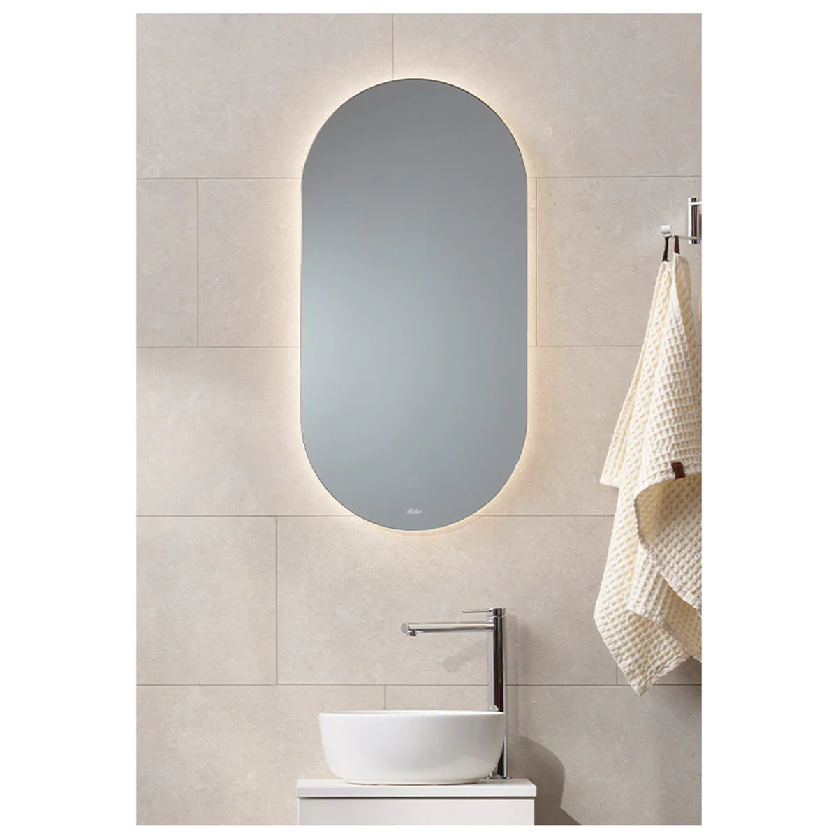 Spegel Ambient TOUCH Oval400x80 400x800 mm