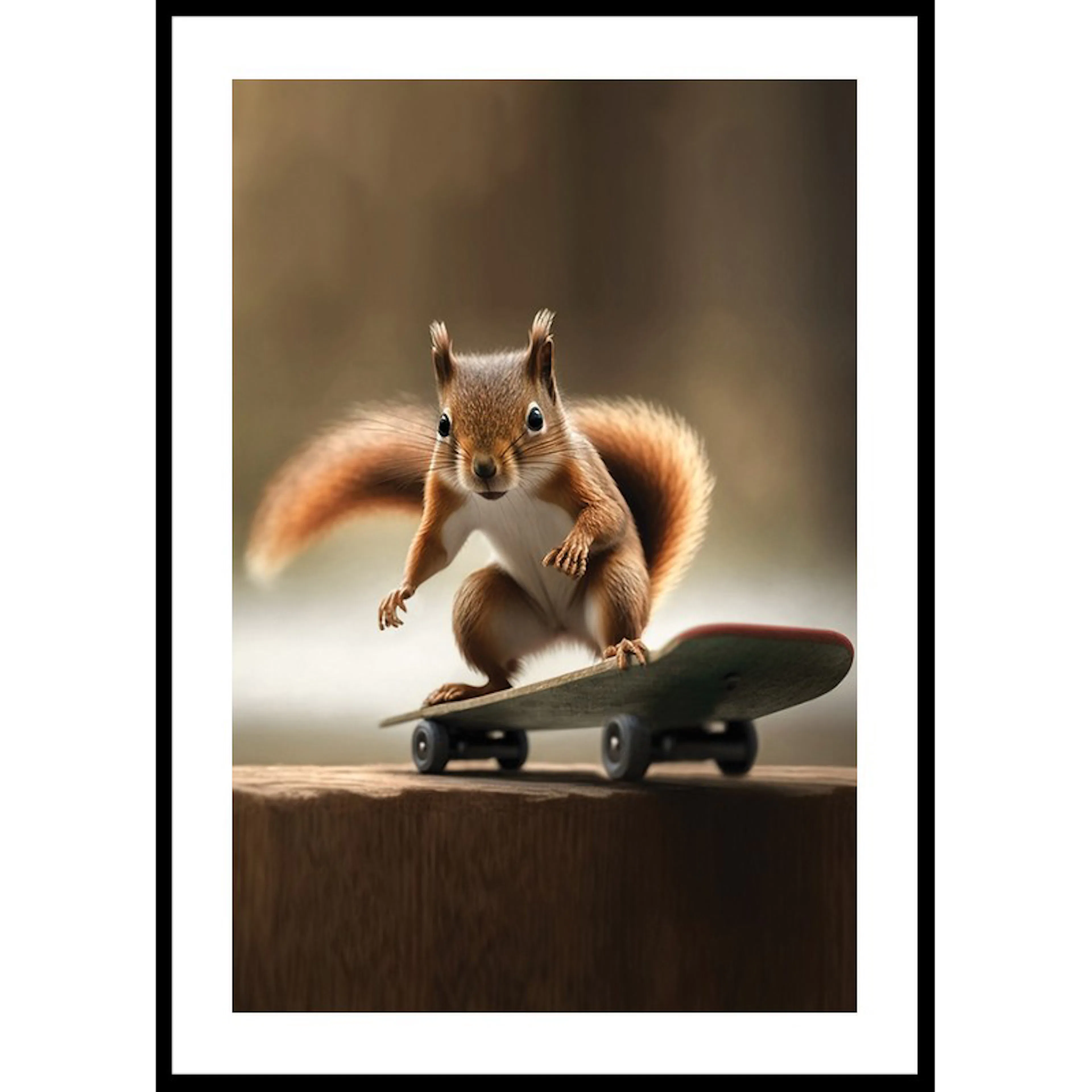Poster Gallerix Skating Squirrel