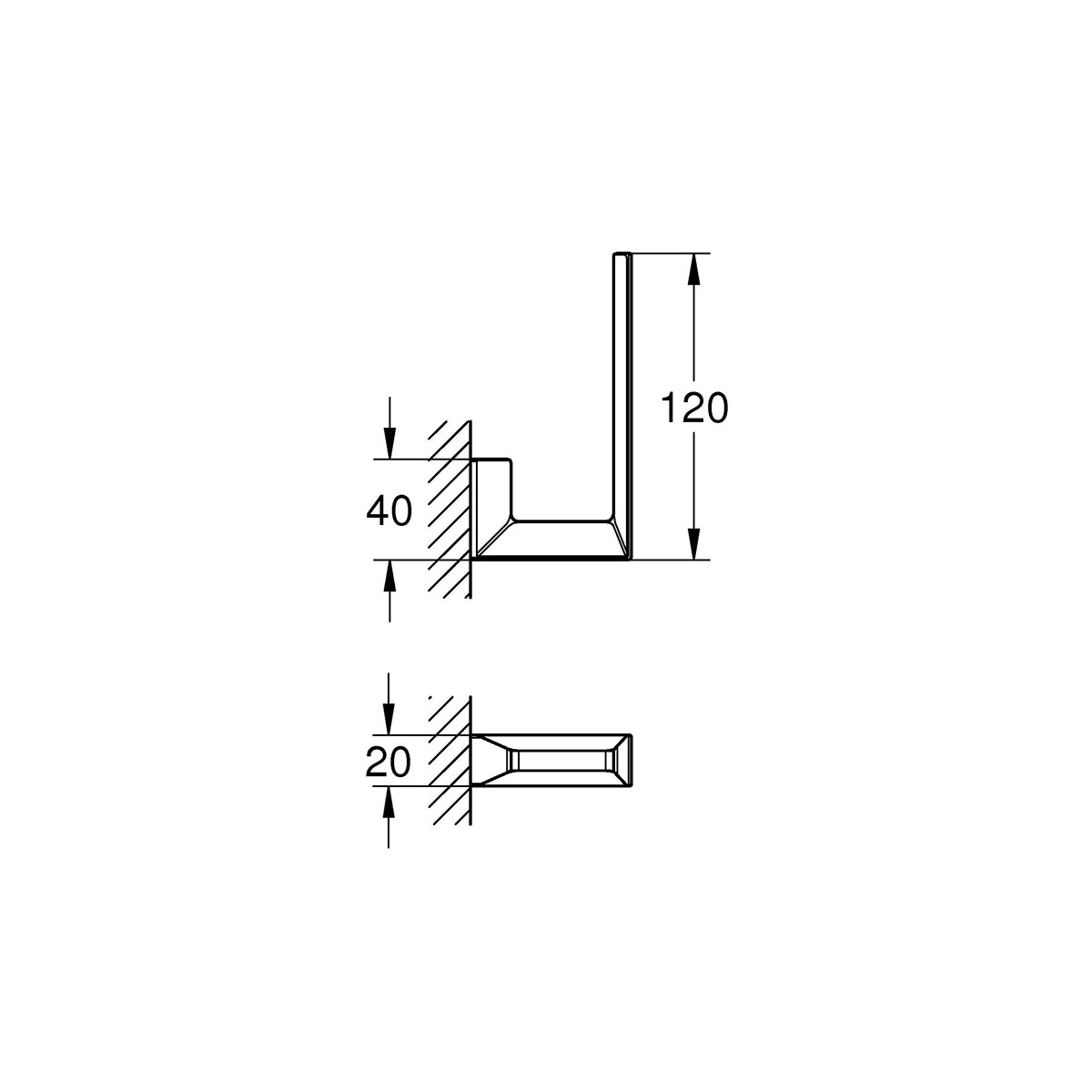 Reservpappershållare Grohe Selection Cube
