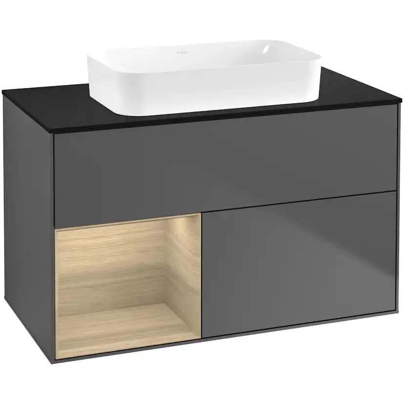 Tvättställsskåp Villeroy & Boch Finion med 2 Lådor Hylla och Bänkskiva för Fristående Tvättställ