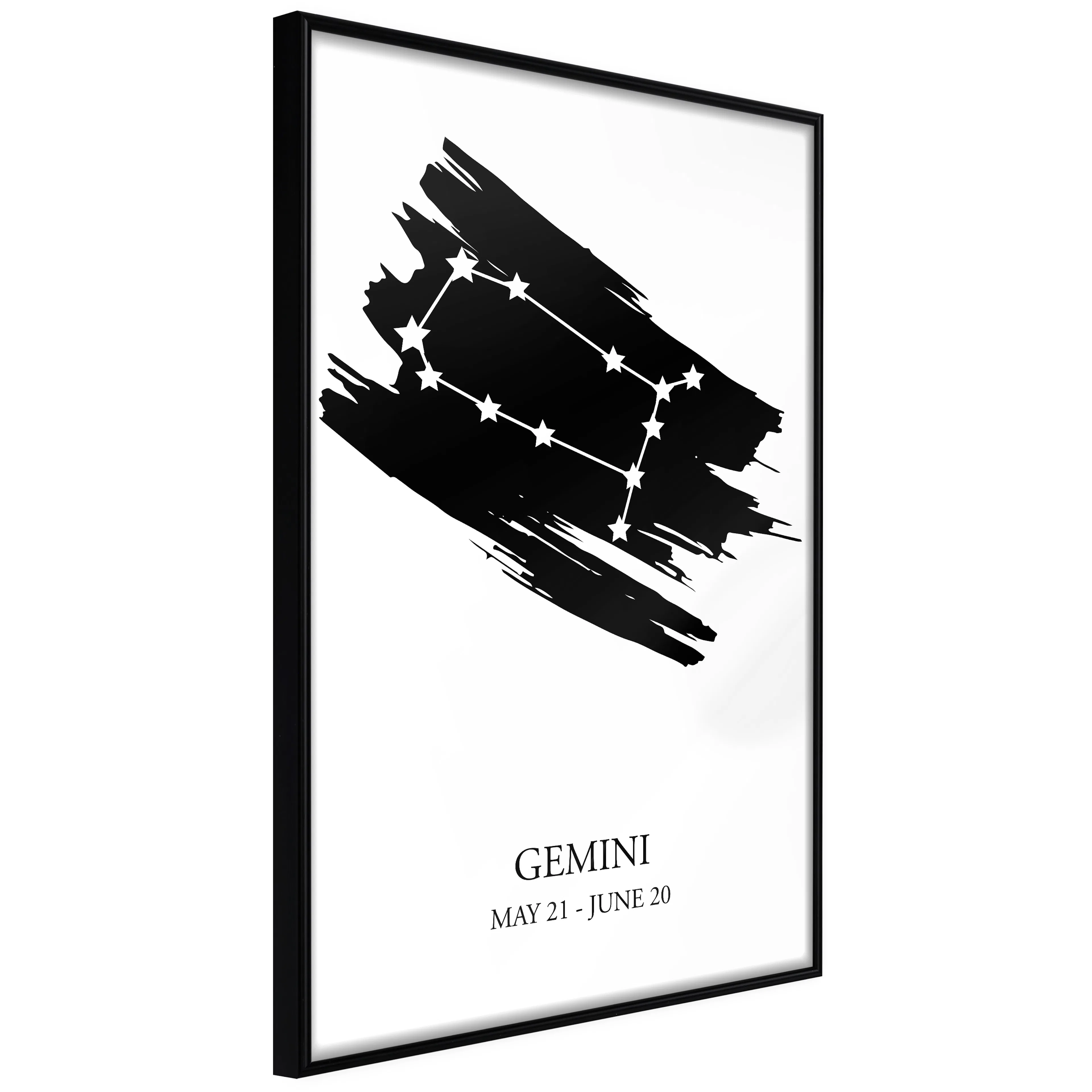 Affisch - Zodiac Signs: Gemini [Poster] 40x60 Svart ram, 40x60 cm