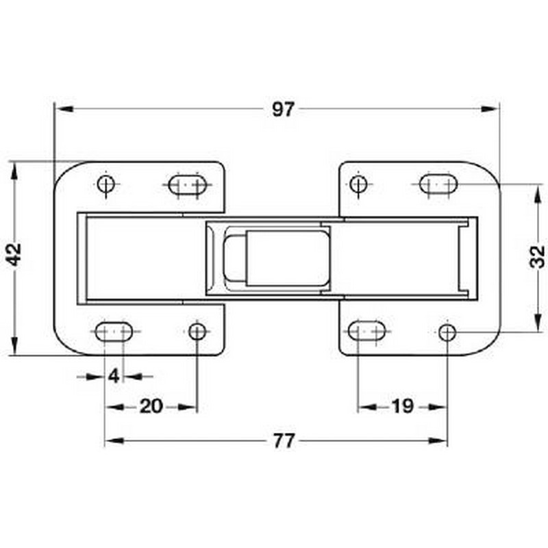 Skåpgångjärn Millers Sjävstängande 2P