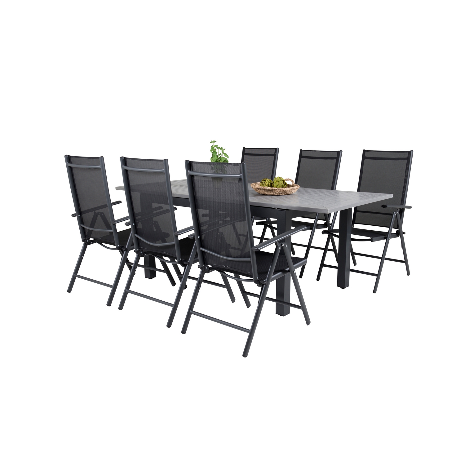 Matgrupp Venture Home Aleyna 160/240 med 6 Bront Positionsstolar