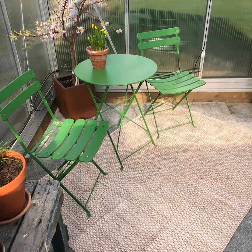 KEBAflexigarden utomhusmatta,Flätad beige 170x230 cm 170x230 cm