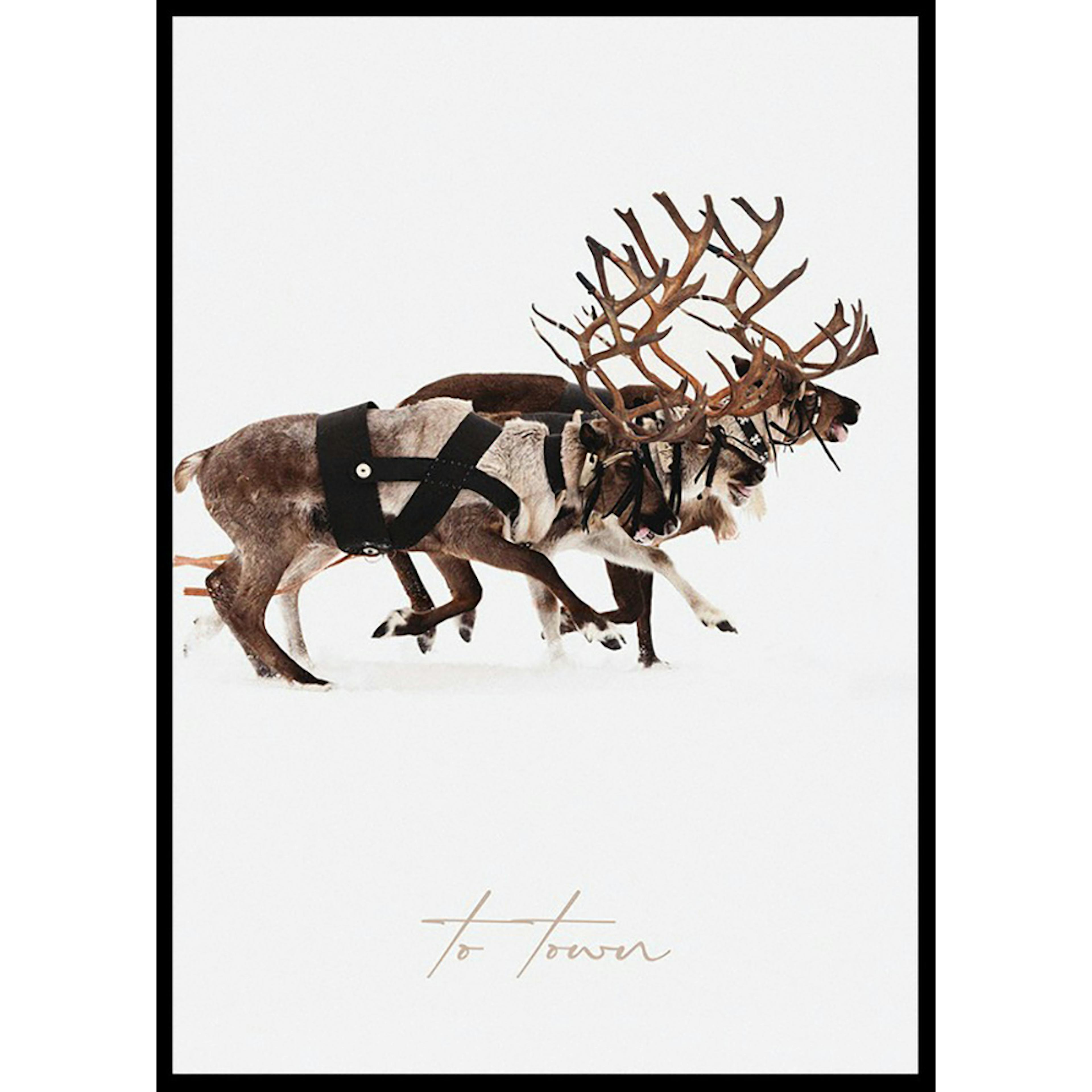 Poster Gallerix Santa Claus And Reindeer Part3