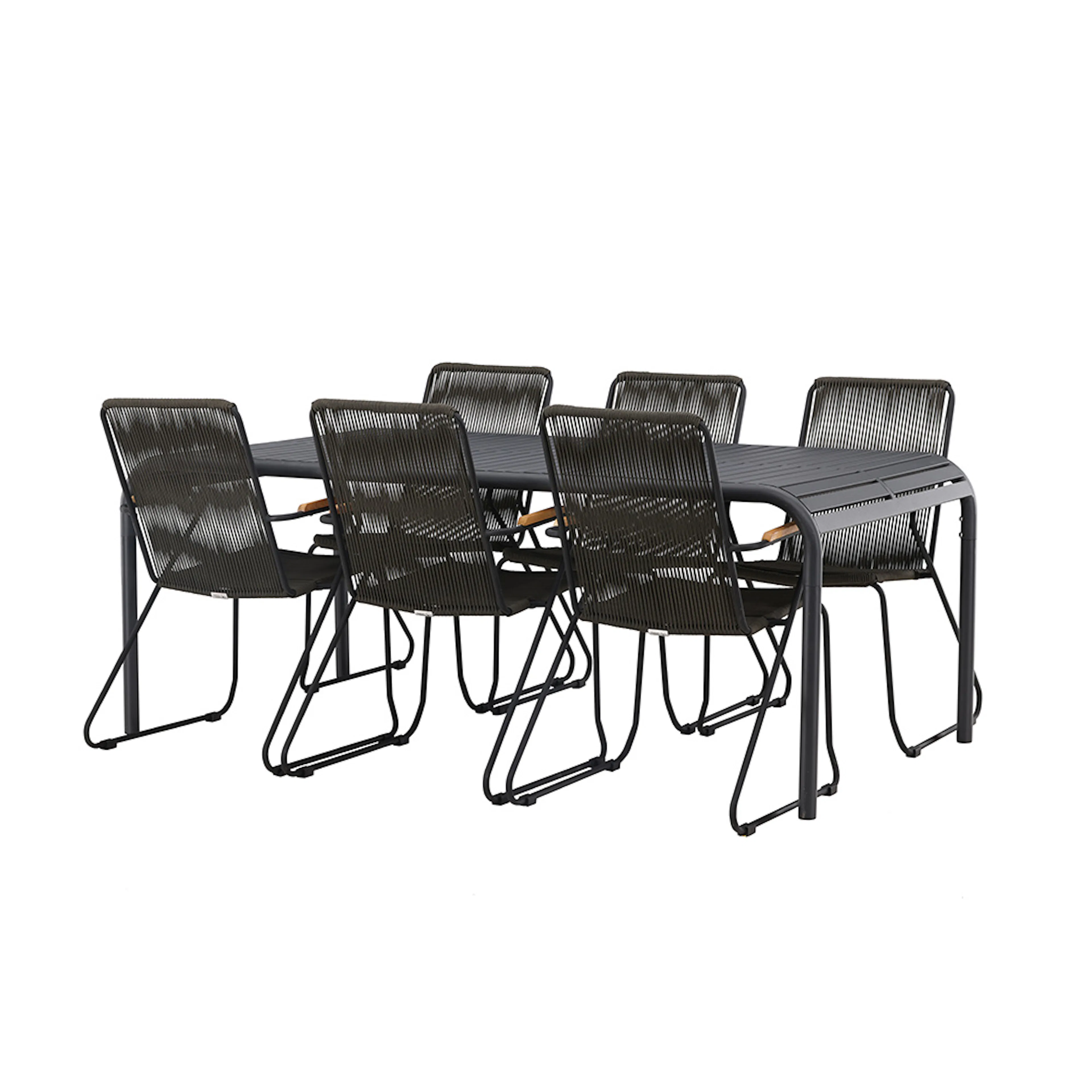 Borneo Diningtable Aluminium - Black / Rectangular 100*200* Svart