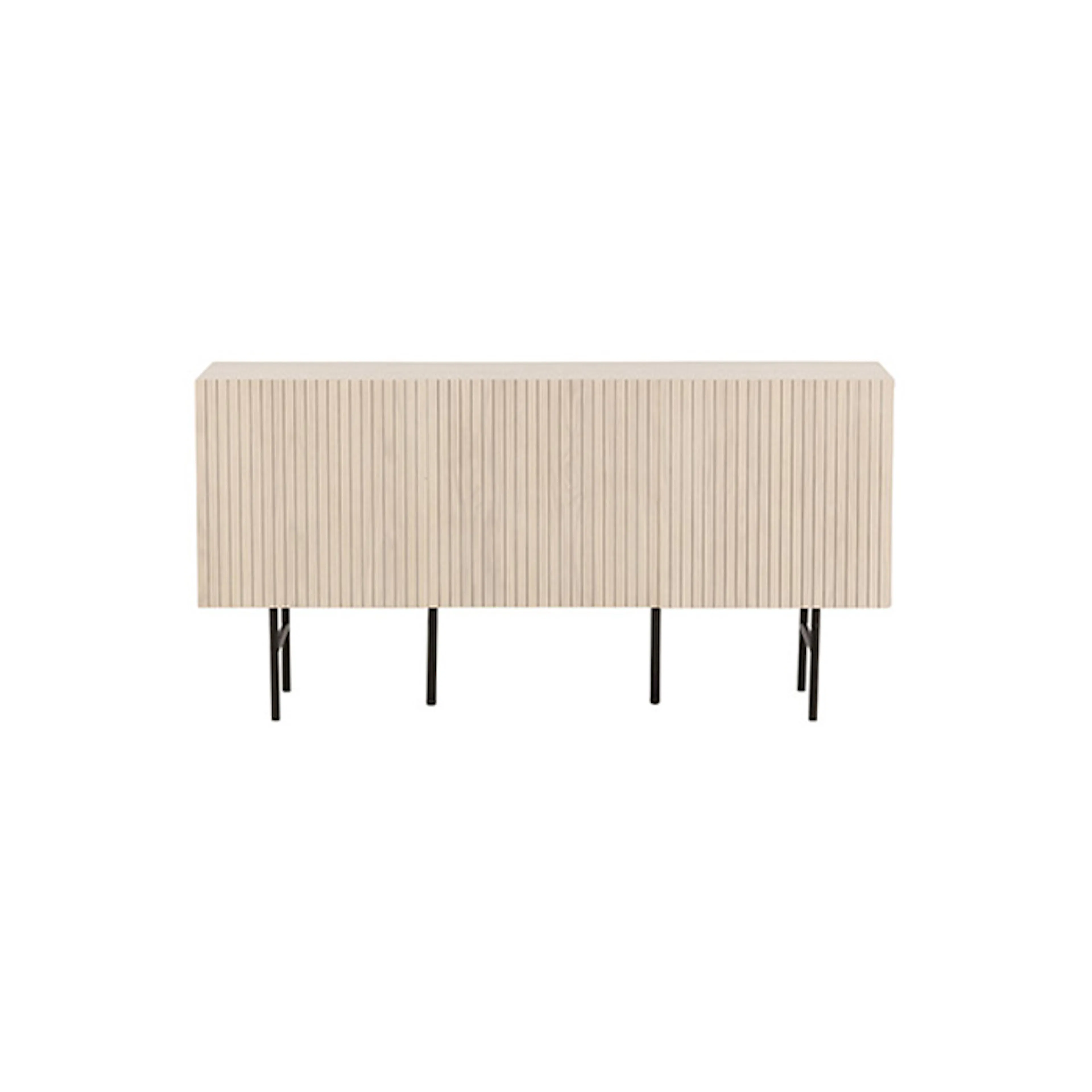 Björkön Low Cabinet Storage - Whitewash / Faneer Vittvättad;Svart