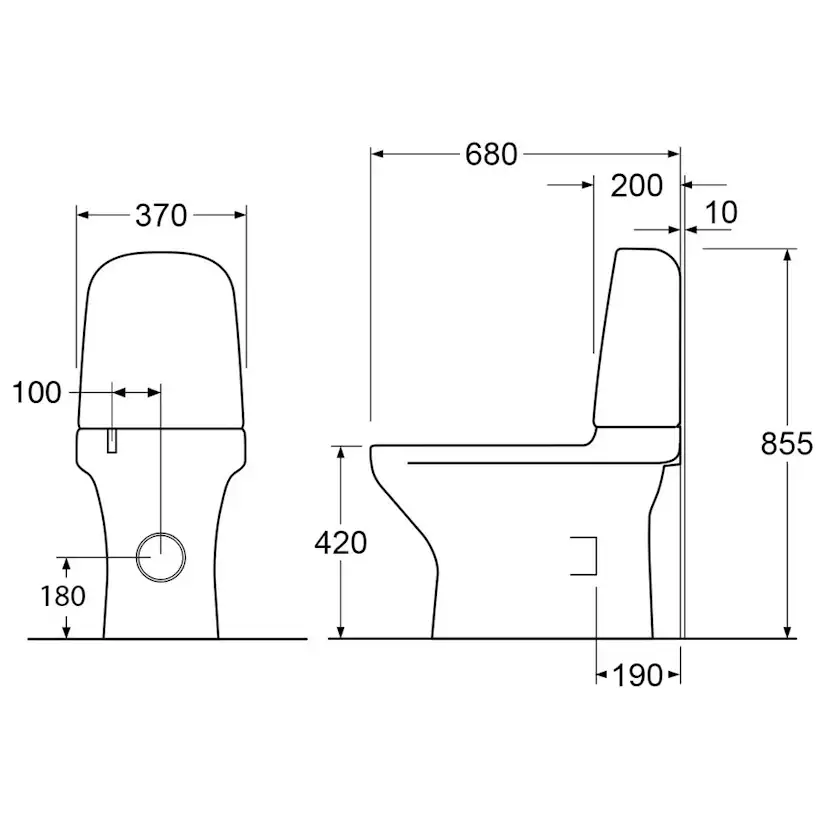 Toalettstol Gustavsberg Estetic 8300 Hygienic Flush