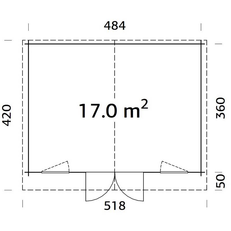 Klara 17,0 m2 PNT7012A2 Mörkgrå/Antracit