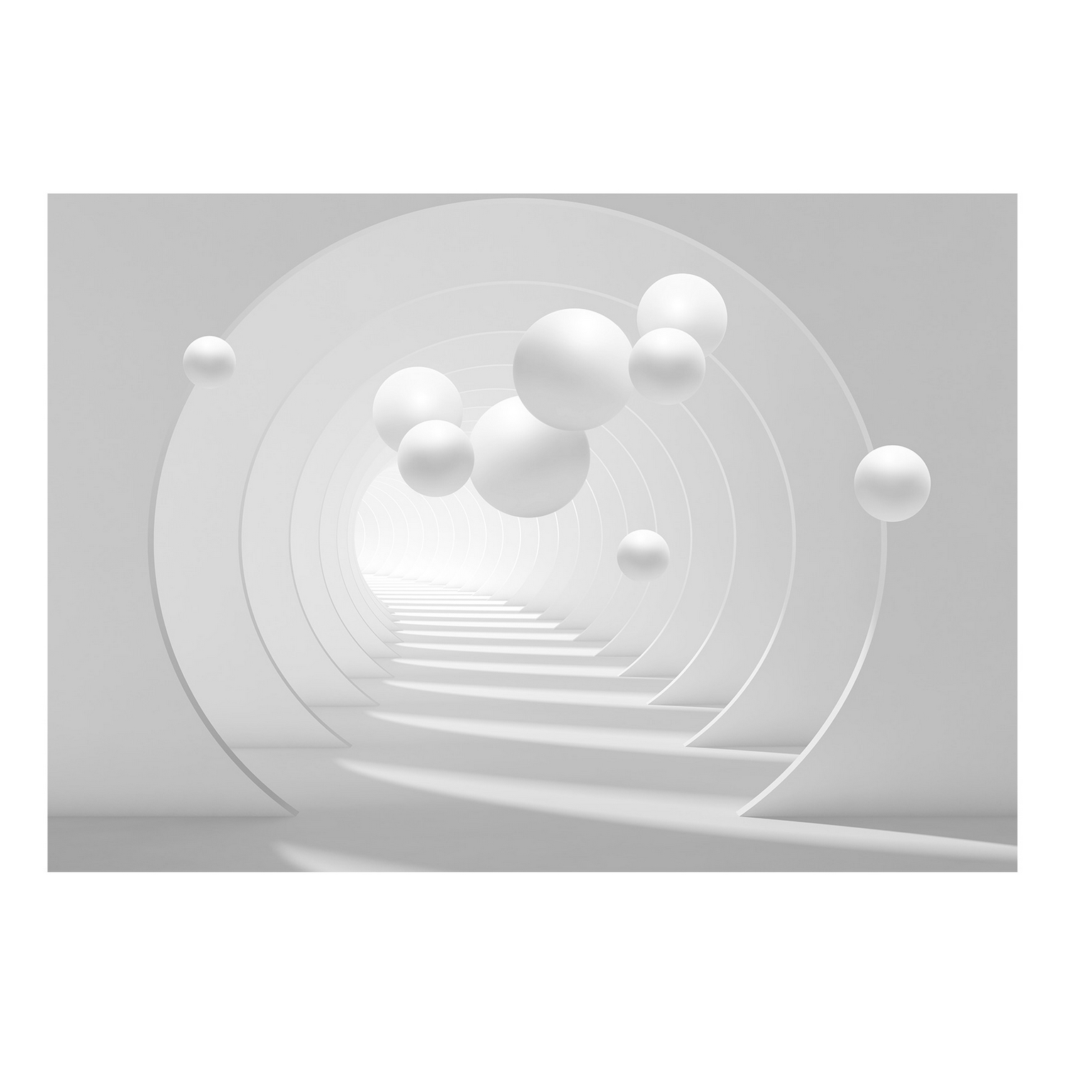 Självhäftande fototapet - 3D Tunnel 147x105 Storlek: 147x105 cm