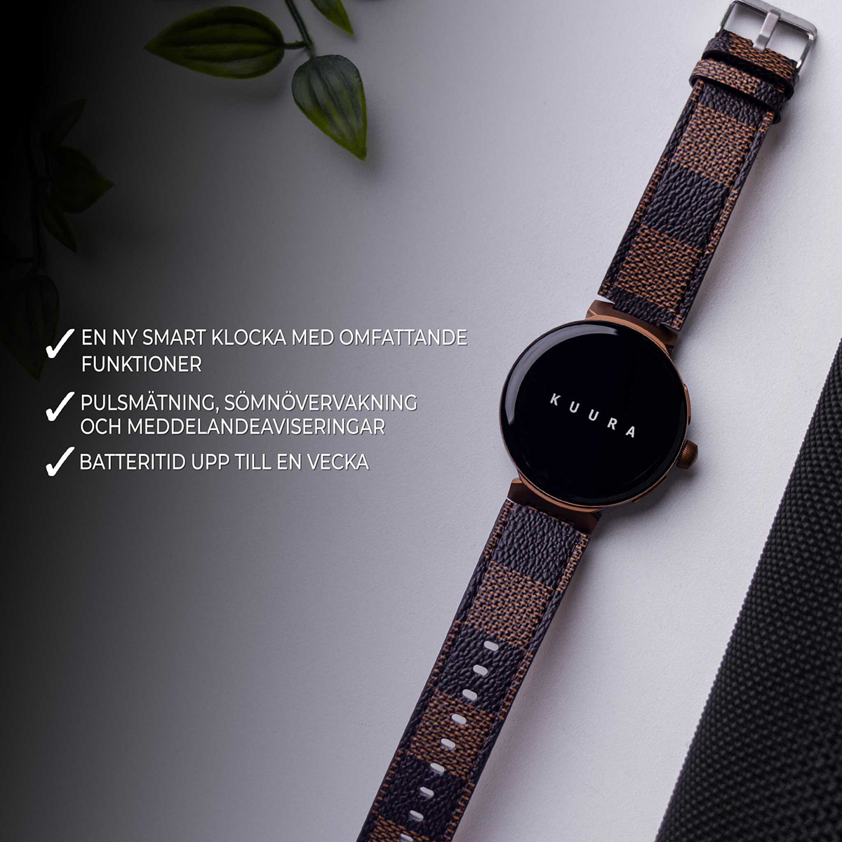 Kuura Smartwatch FM1 V3, Brun Brun