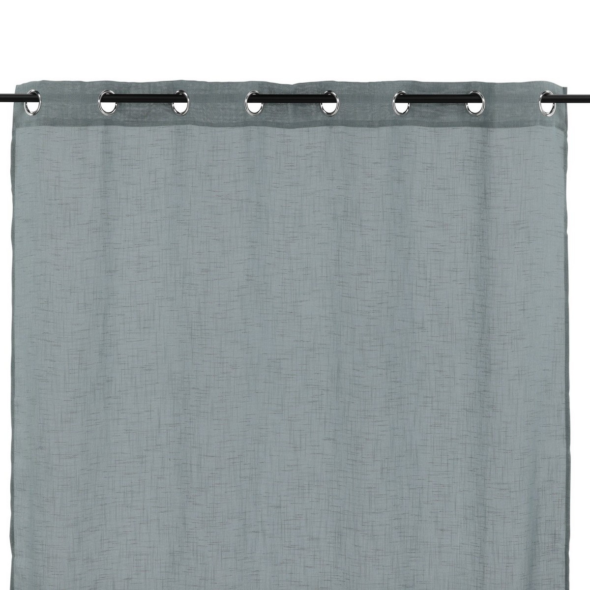 Kaya Curtain Polyester/fake linen - Grey - 140*290 - Eyelet Grå, Längd: 290 cm
