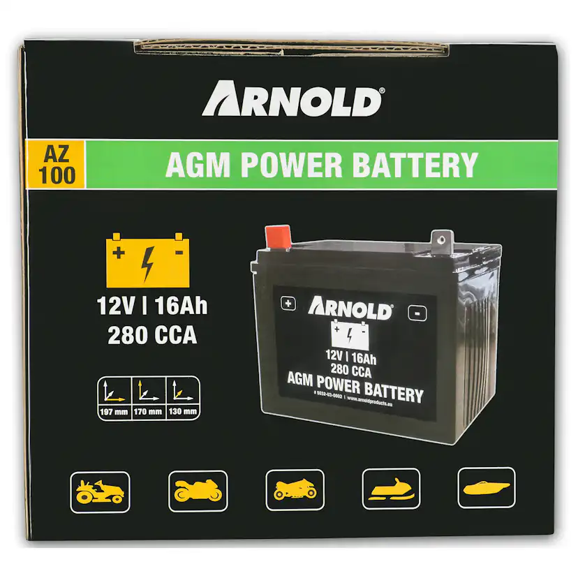 Batteri Arnold AGM 12V 16Ah 280 CCA