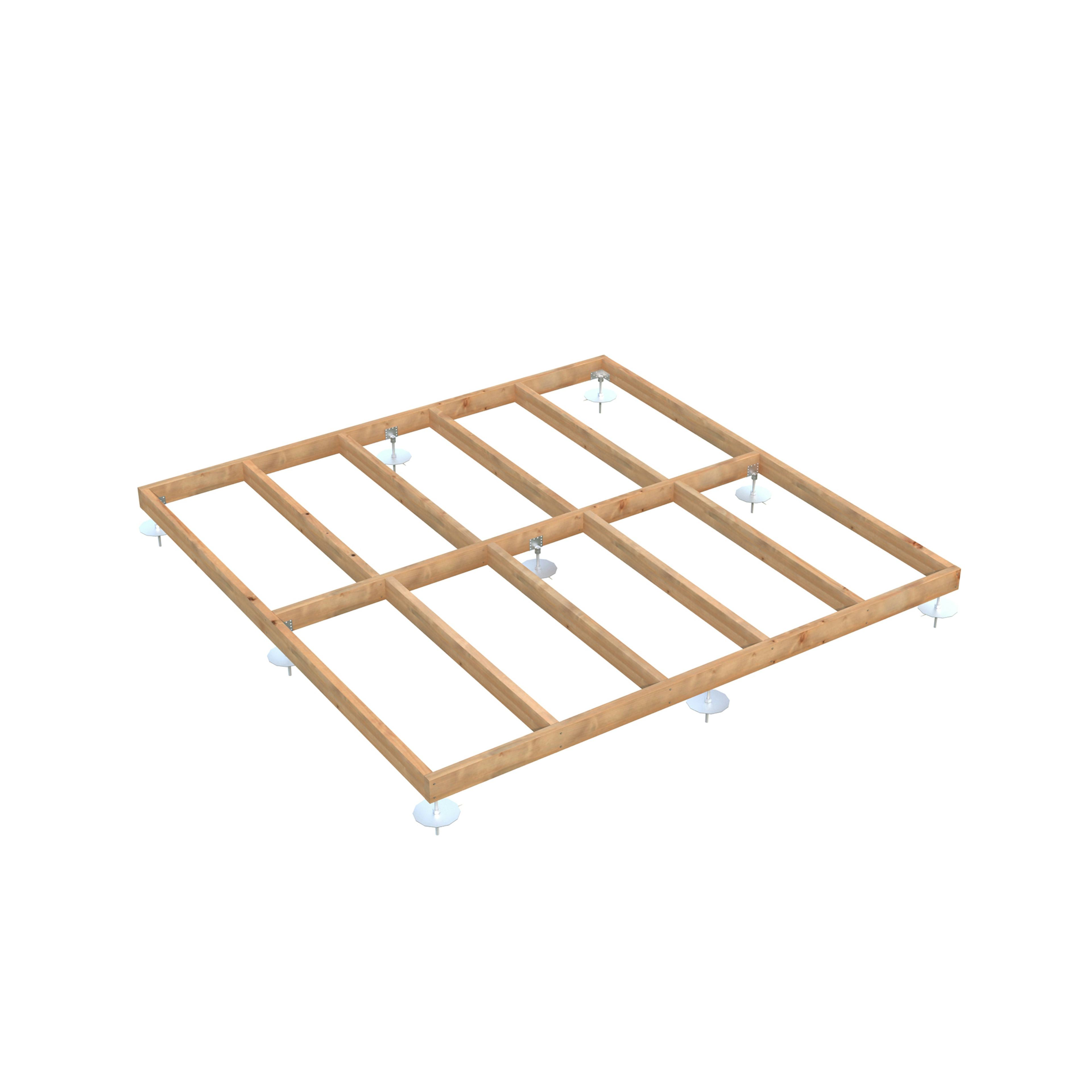 Träbalksgrund Palmako 3x3 m (inkl. LogFoot)