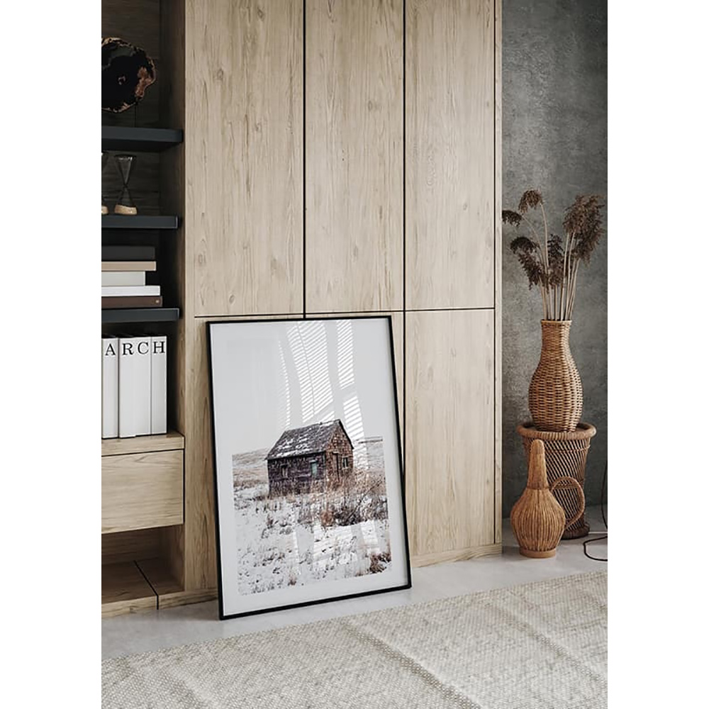 Poster Gallerix Sandhills Cabin In Snow