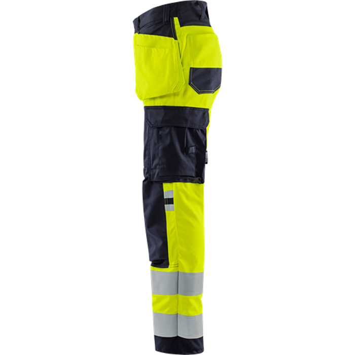 Flamestat hantverkarbyxa stretch 2167 ATHF, klass 2 Storlek: D116, Gul/Marinblå