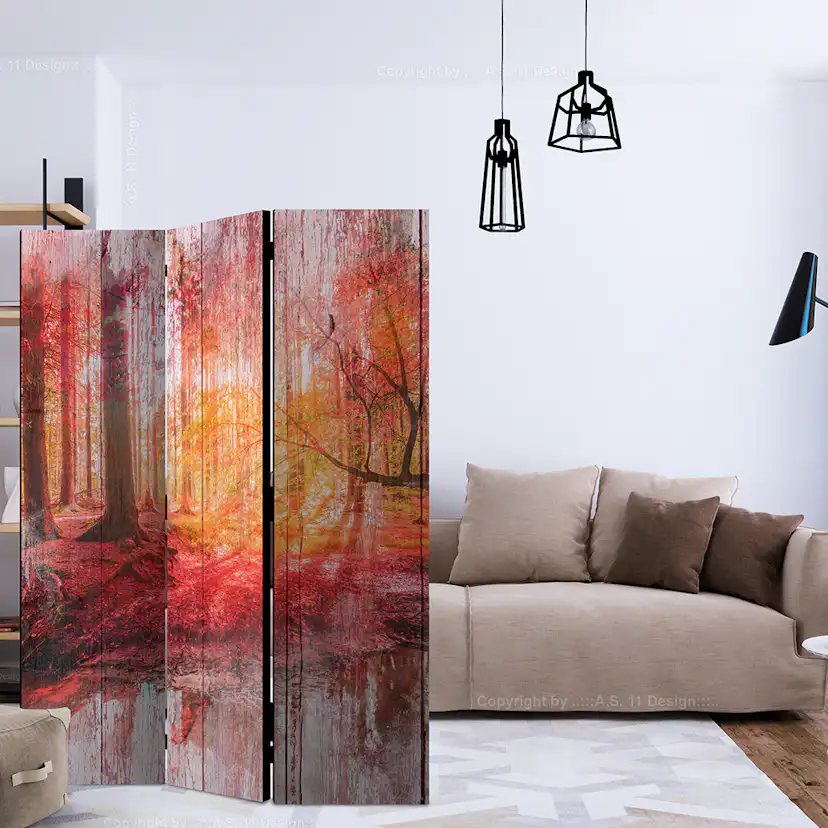 Rumsavdelare Skärmvägg Arkiio Autumnal Forest 135x172 cm