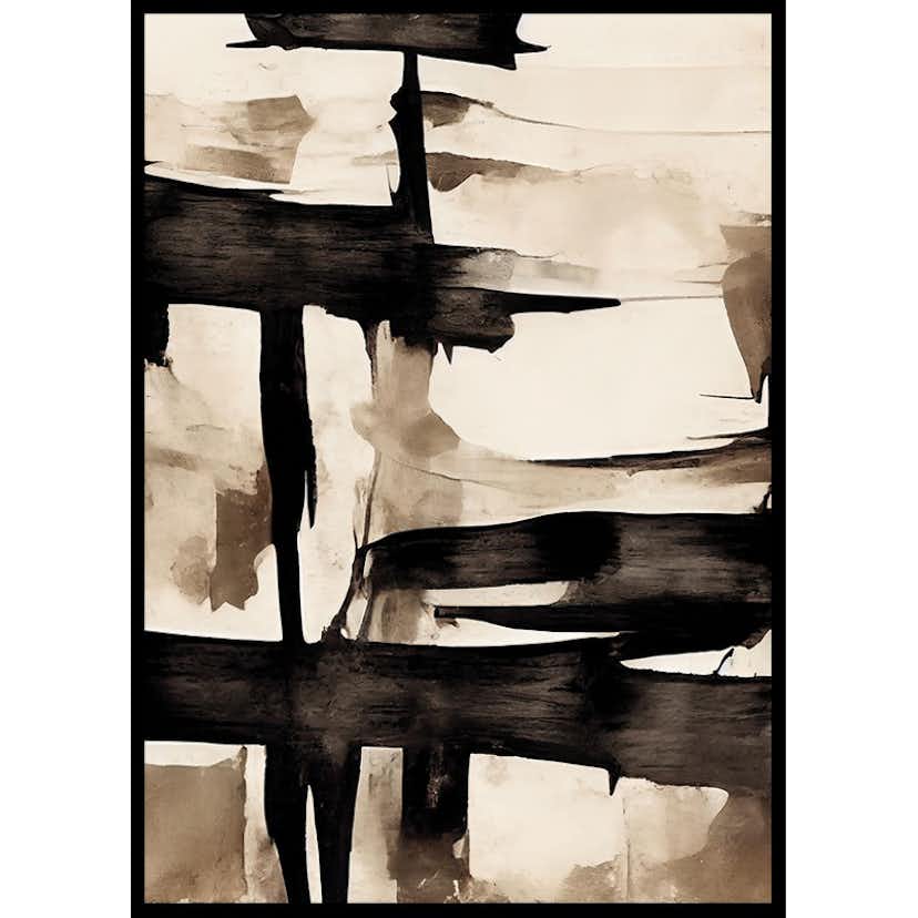 Poster Gallerix Abstract Flowing Paint No1