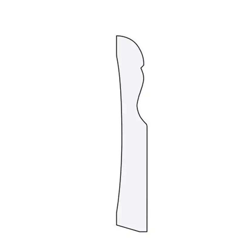 Golvlist Dalalist Sockel nr 6 Piteå furu vit 15x95 mm