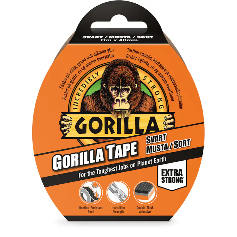Tejp Gorilla Tape Svart 11mx48mm