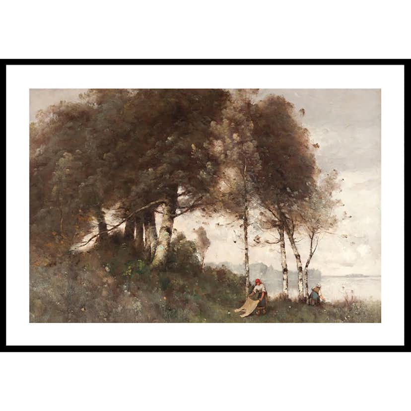 Poster Gallerix Paysage Aux Lavandières By Paul Trouillebert