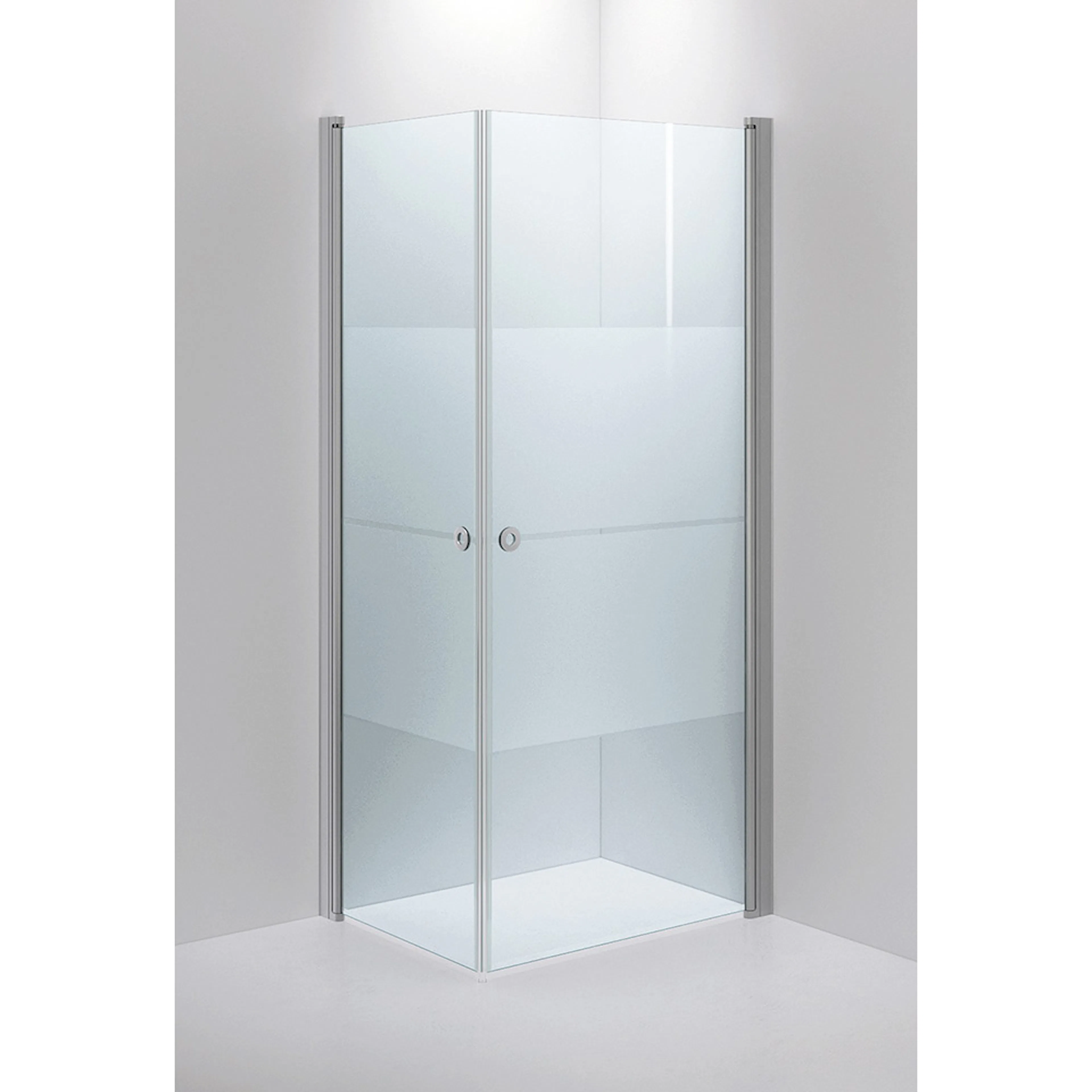 INR LINC Angel Strimma Profil Matt 70x900 Grepp Cirkel mattb 700x900 mm, Mönstrat Glas, Matt Aluminium