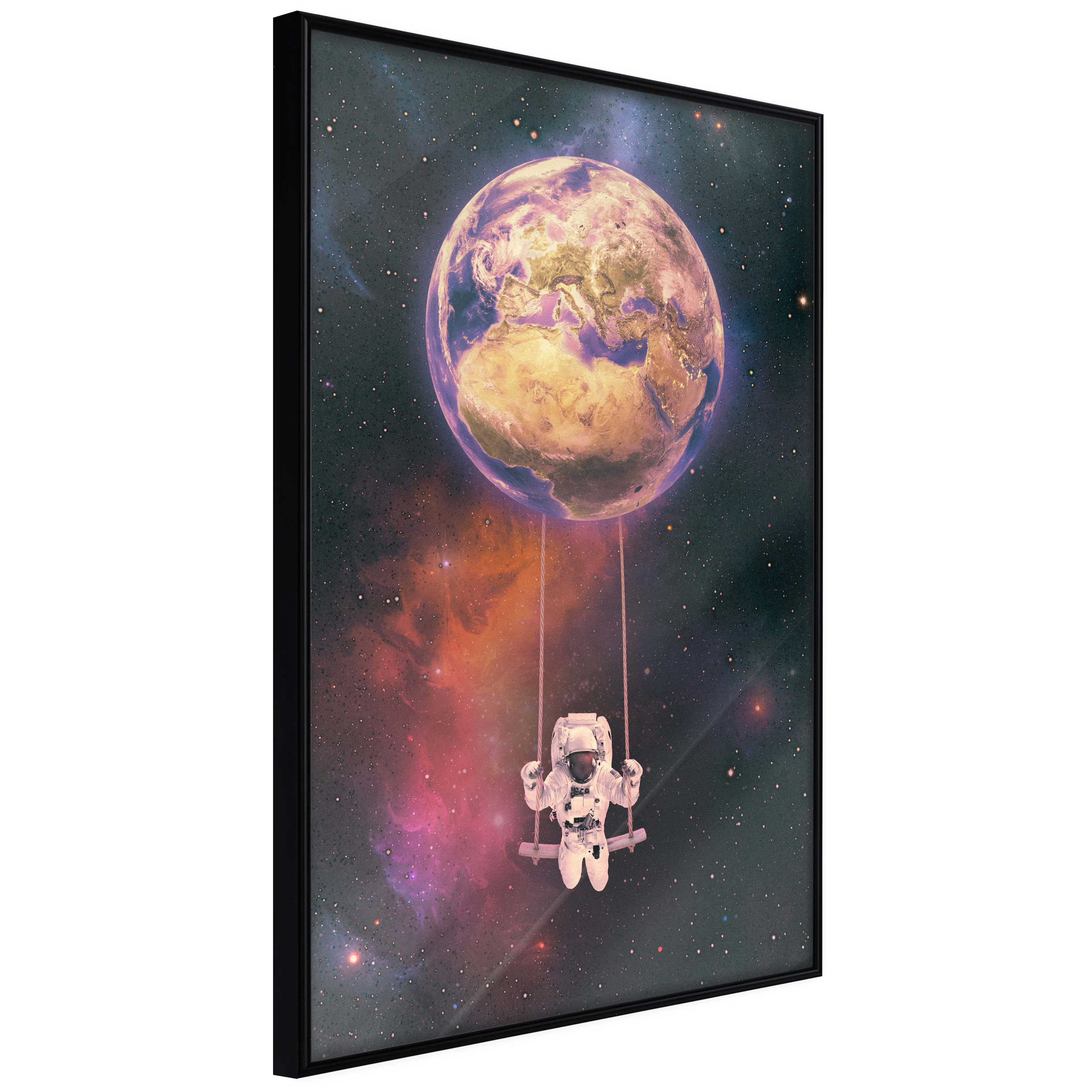 Affisch - Space Swing [Poster] 40x60 Svart ram, 40x60 cm