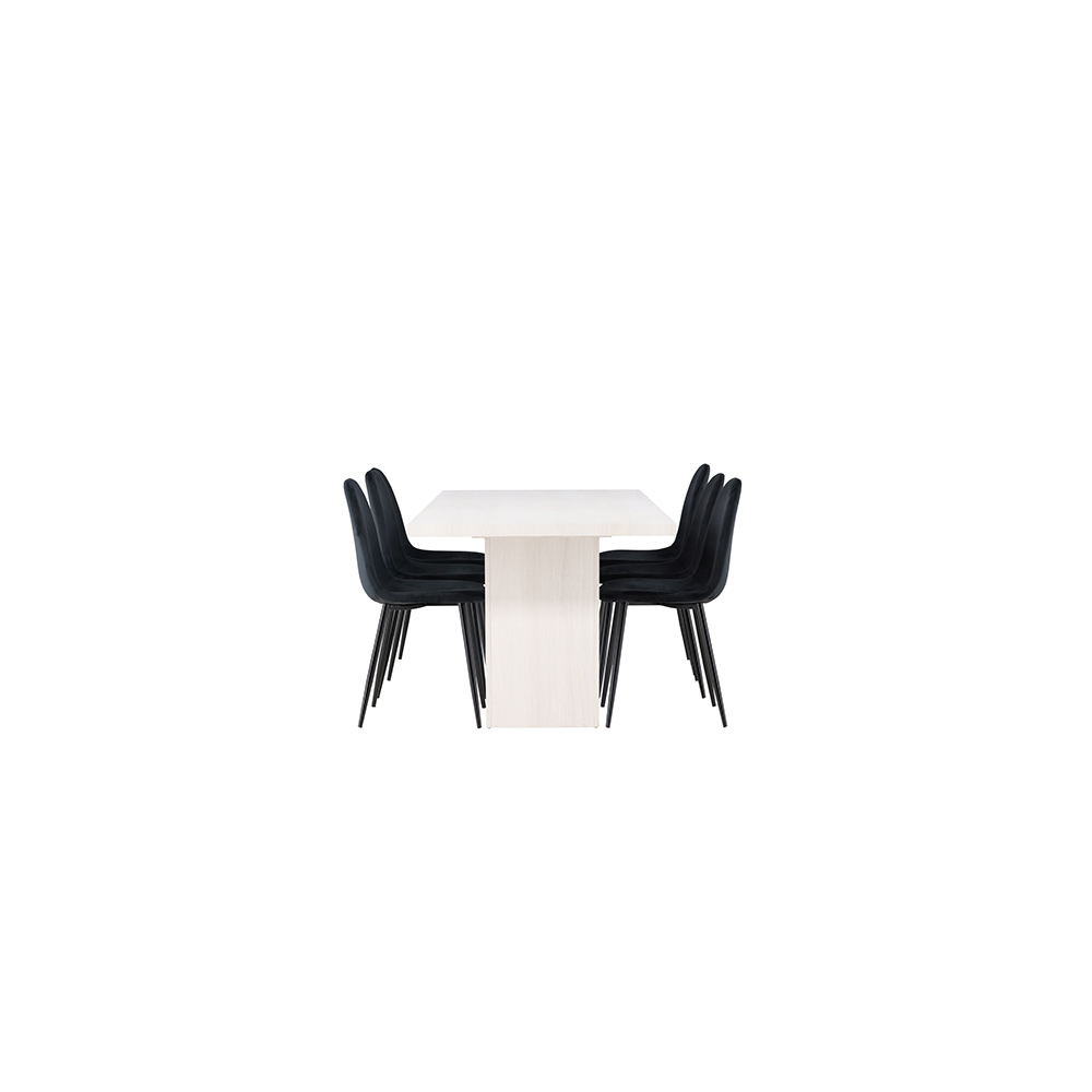 Matgrupp Venture Home Olga med 6 st Polar stolar