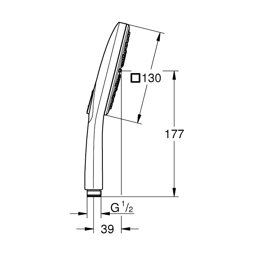 Handdusch Grohe Vitalio SmartActive 130 Cube 26595 3jet