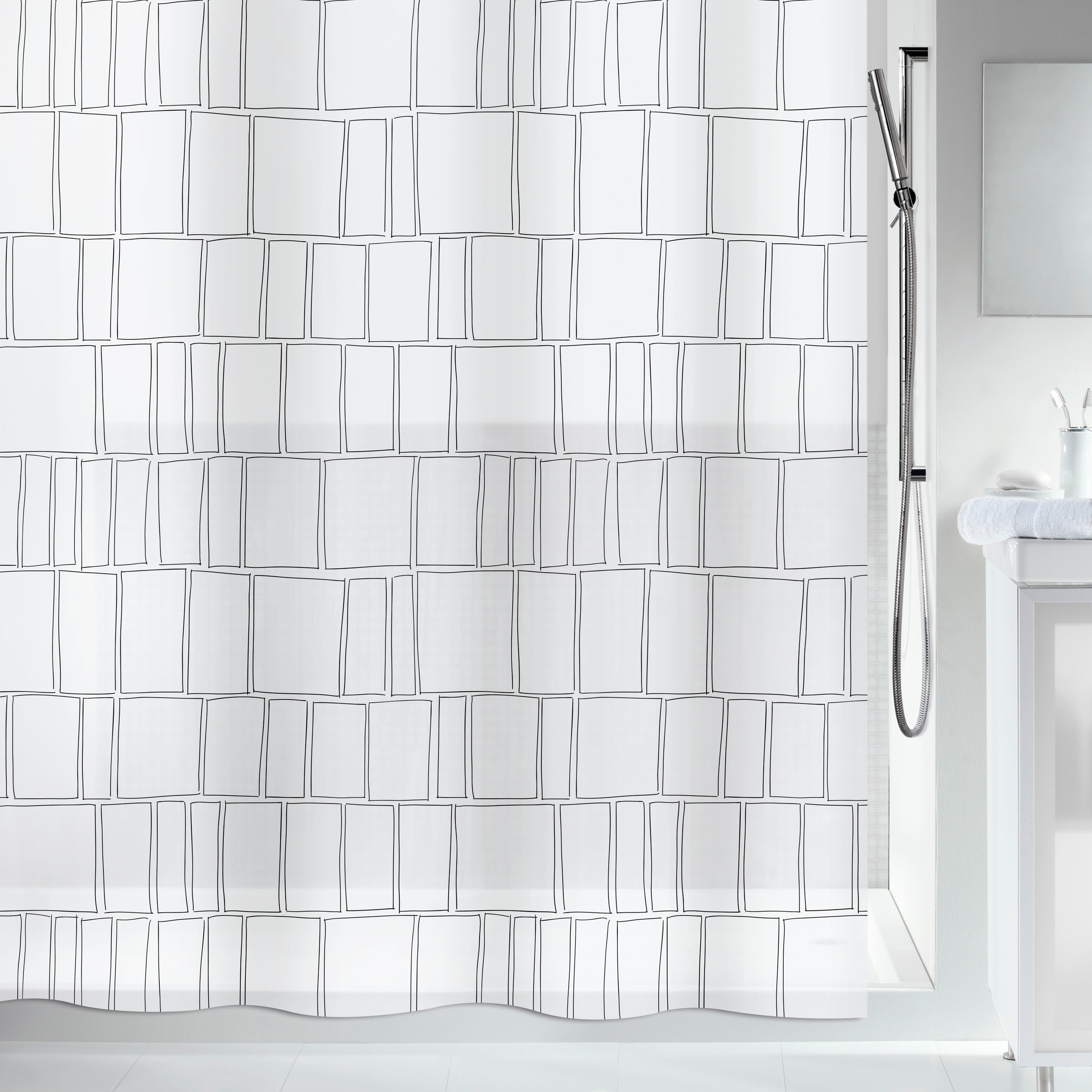 Duschdraperi Spirella Construct 180X200