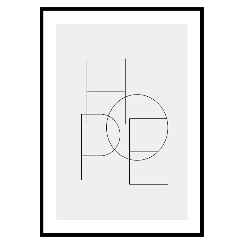 Poster Gallerix Hope Typo