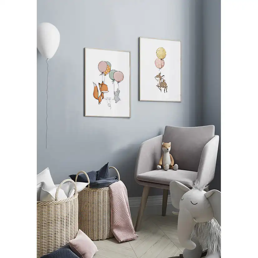 Poster Gallerix Animals And Balloons No5