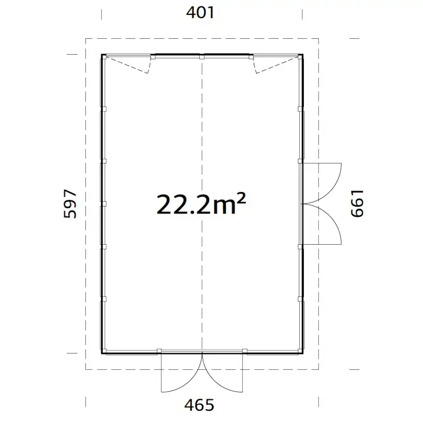 Isabella 22,2 m2 BNDIP Impregnerad brun