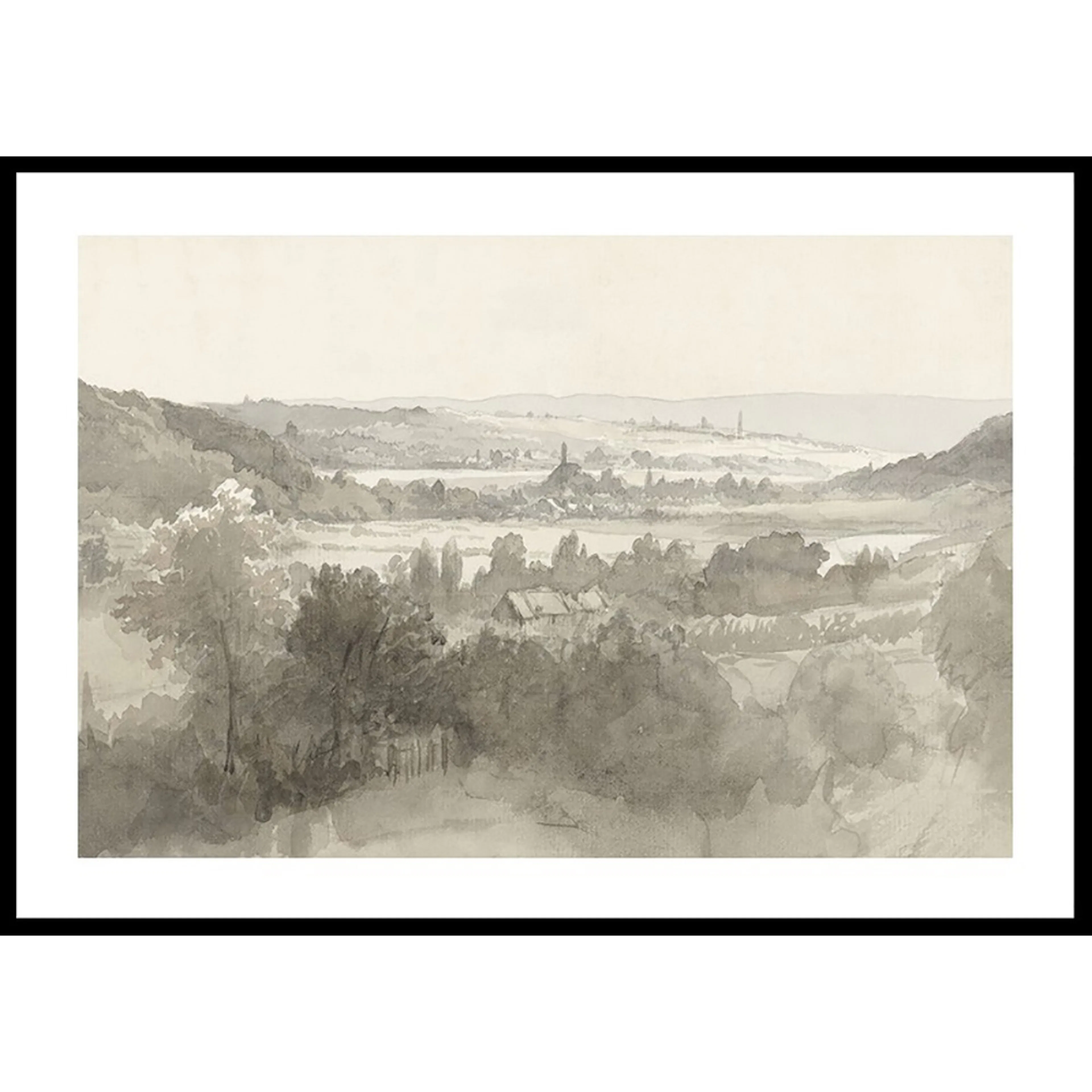 Poster Gallerix Gezicht Op Een Dal By Willem Bodeman