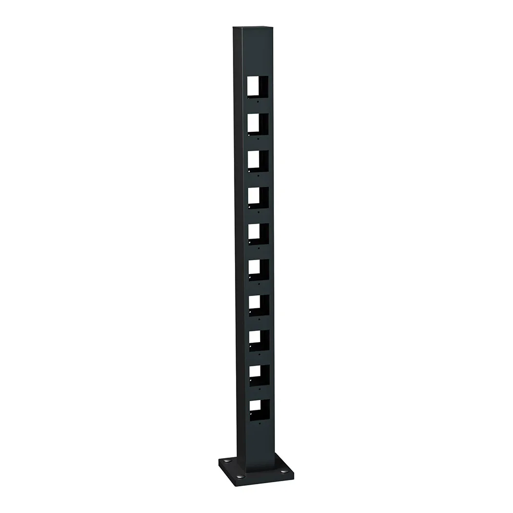 Staketstolpe Furen 1255mm Mellanstolpe SVART Höjd: 1255 mm, Svart