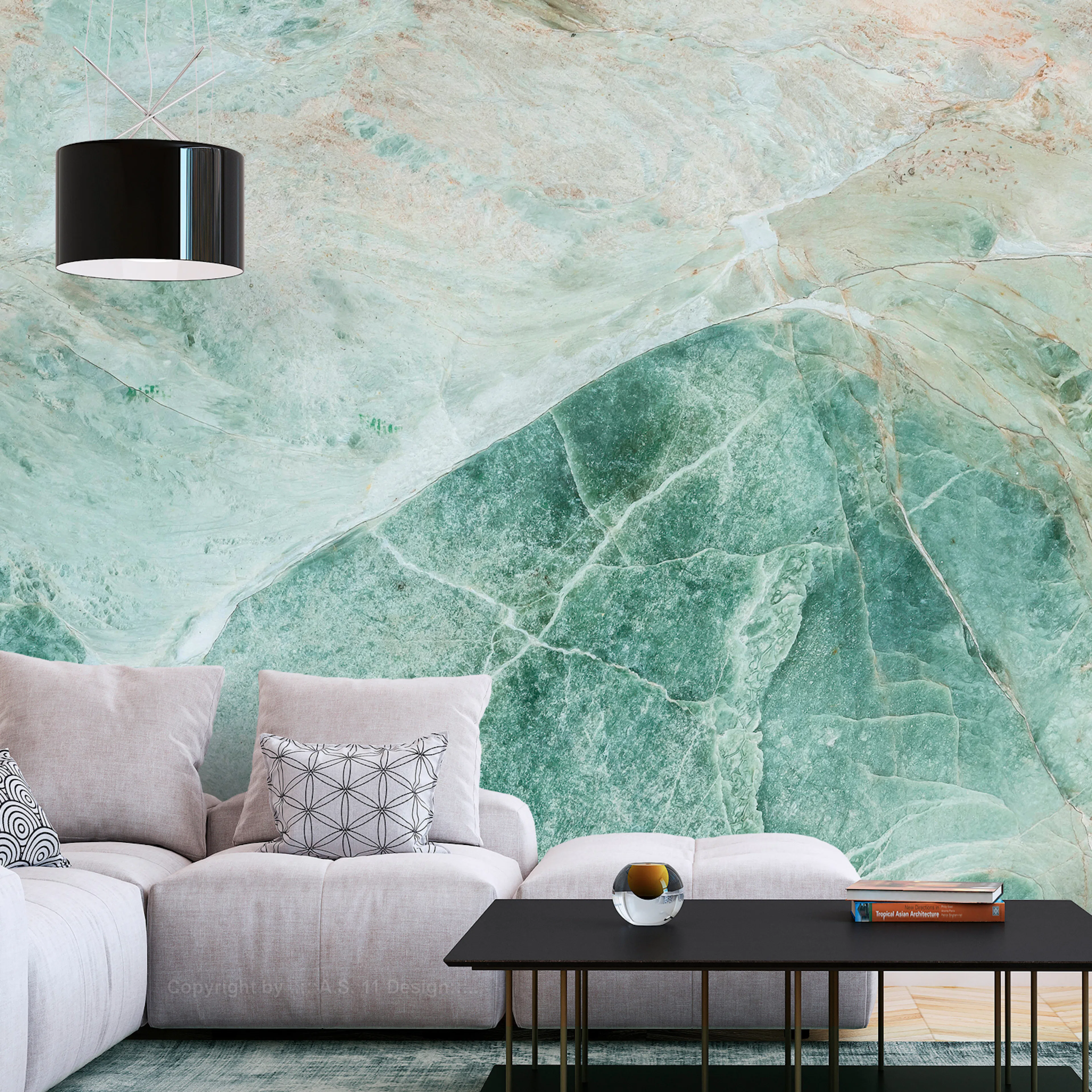 Fototapet - Turquoise Marble 450x315 450x315 cm