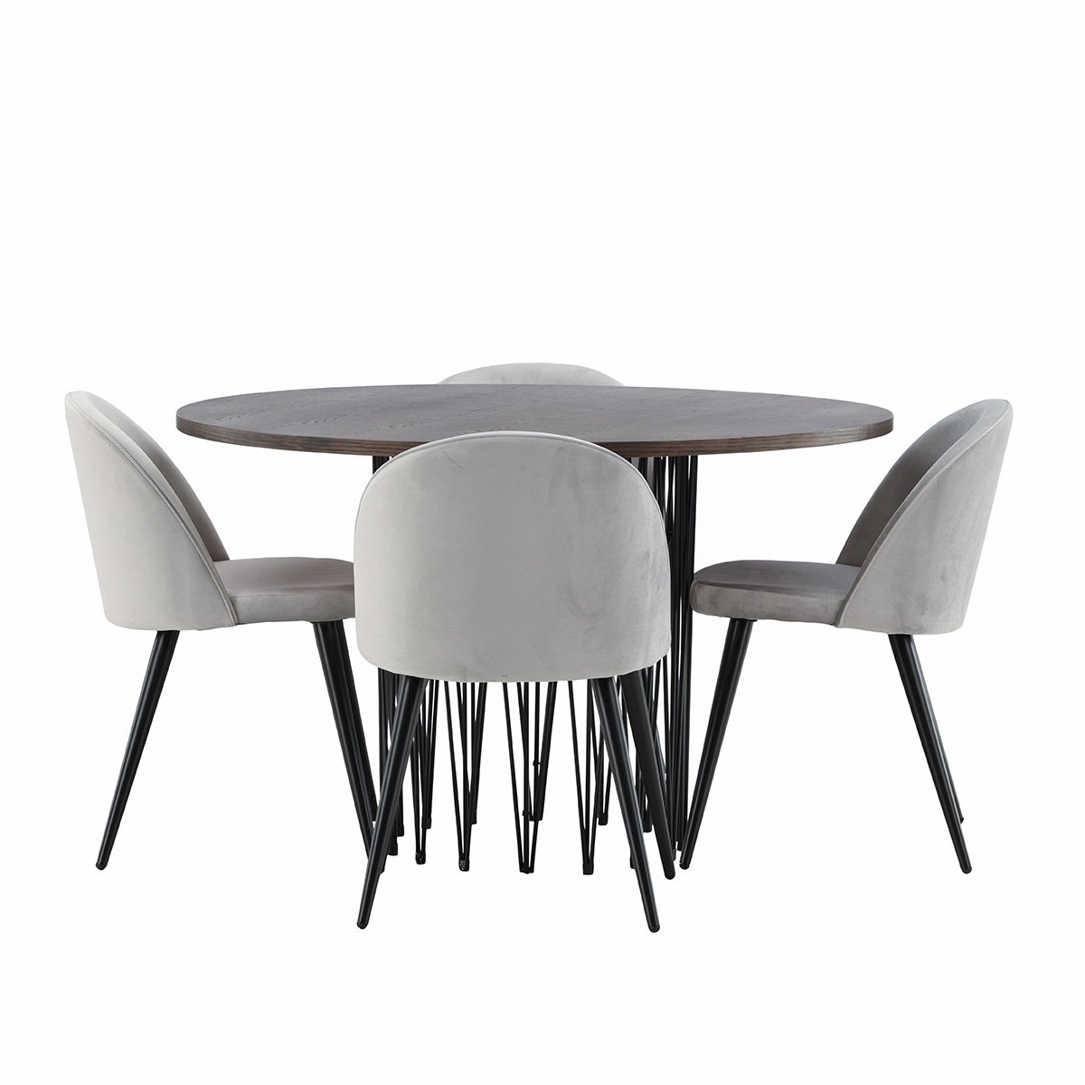 Matgrupp furniture/fashion Stone med 4 Velvet Stolar