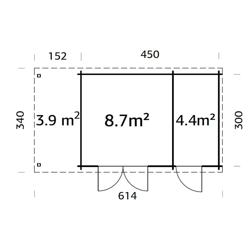 Stuga Palmako Ella 17,8 m2
