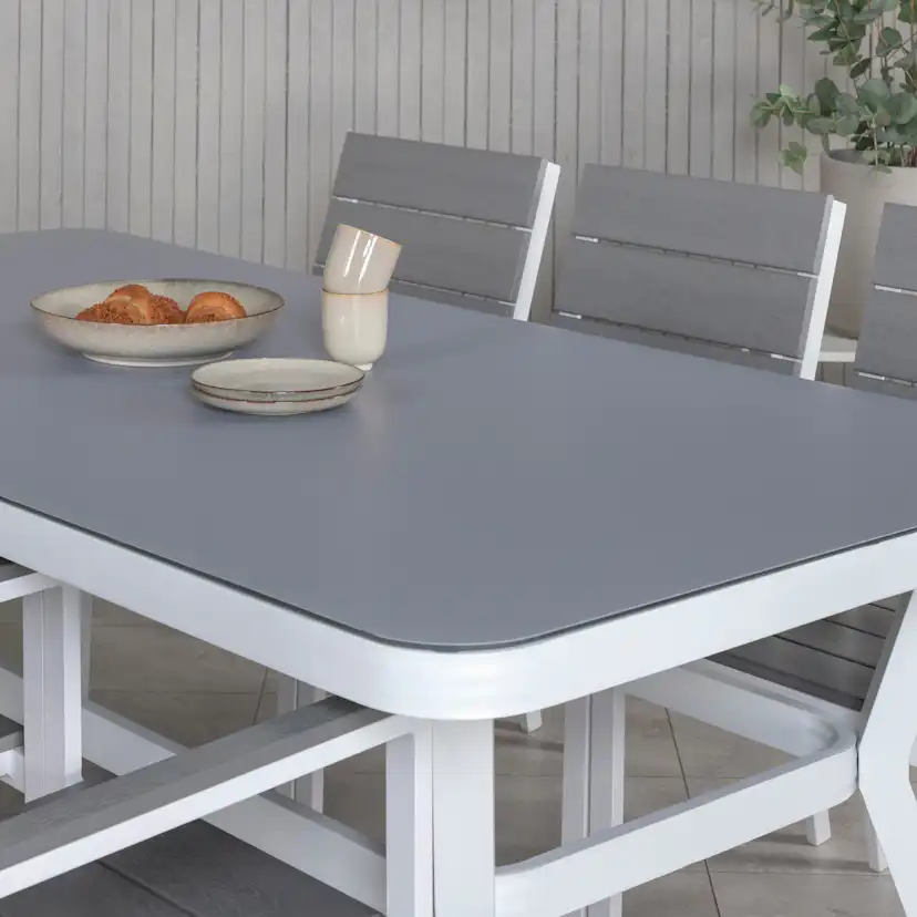 Matgrupp Venture Home Virya Matgrupp Utomhus 200cm med 6 Levels Stapelbara Matstolar