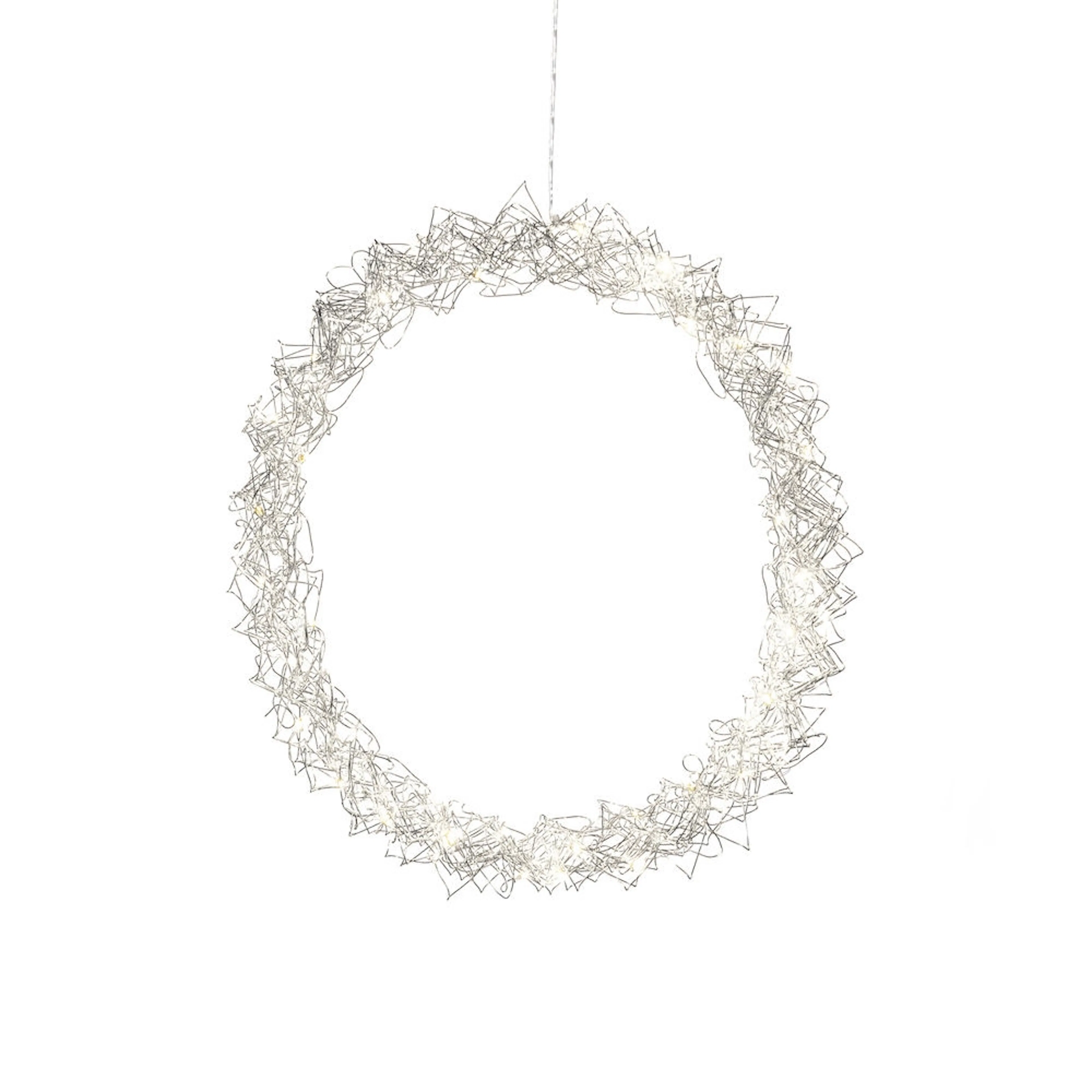 Krans silver, 45 cm 40 LED Silver