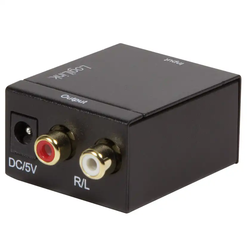 Digital till Analog Ljudomvandlare LogiLink Digital Tos/Coax till Analog RCA