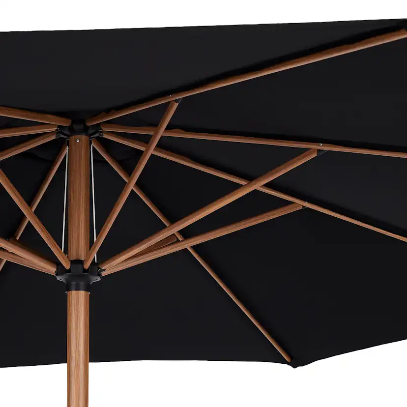 UMBRELLA W/CRANK Ø3M (48861) Teak/Svart