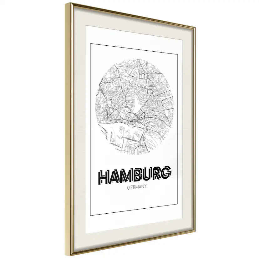 Poster Artgeist Affisch Retro Hamburg