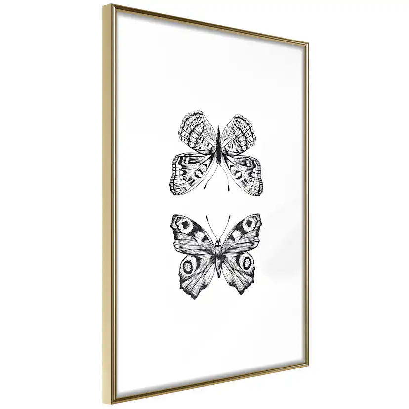 Poster Artgeist Affisch Two Butterflies