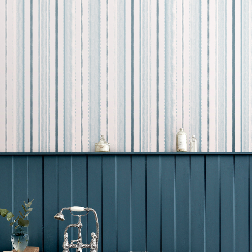 Tapet Laura Ashley Heacham Stripe Blå