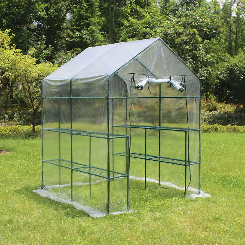 Plastväxthus Metalcraft 8 hyllor Transparent