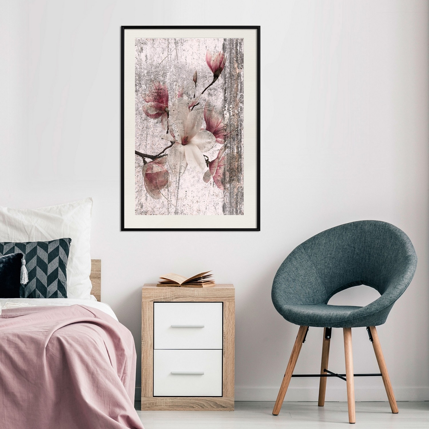 Affisch - Memorial Magnolia [Poster] 20x30 Svart ram med passepartout, 20x30 cm