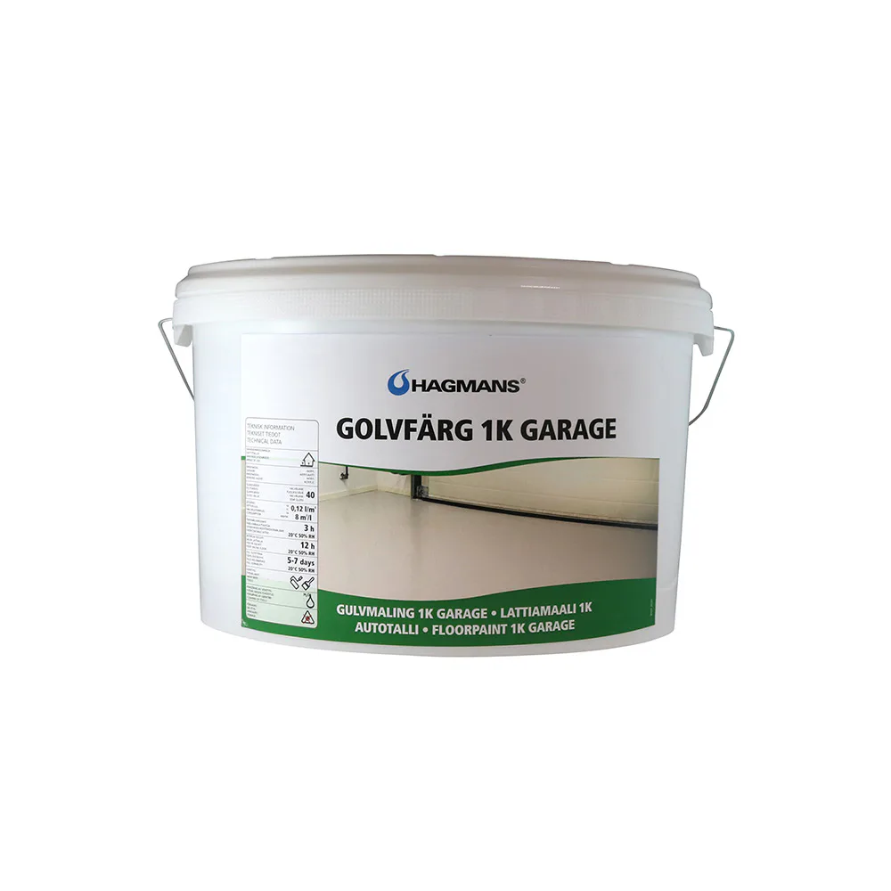 Hagmans Golvfärg 1K Garage Ljusgrå - 1L Ljusgrå, 1 L