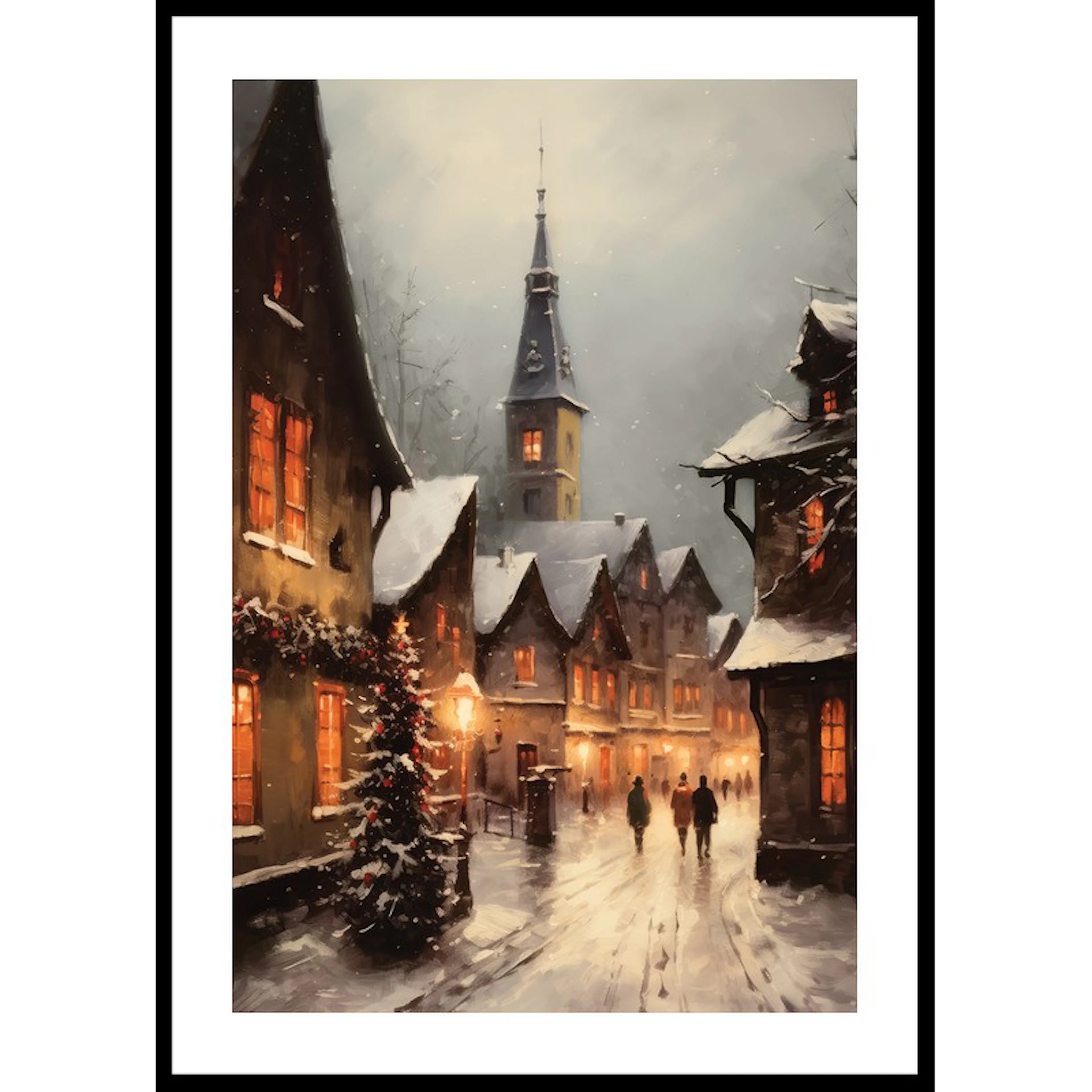 Winter Village No4 30x40 30x40 cm